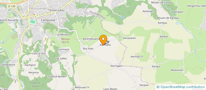 localisation de l'entreprise LES AMIS DE LOCMARIA  ROSTRENEN