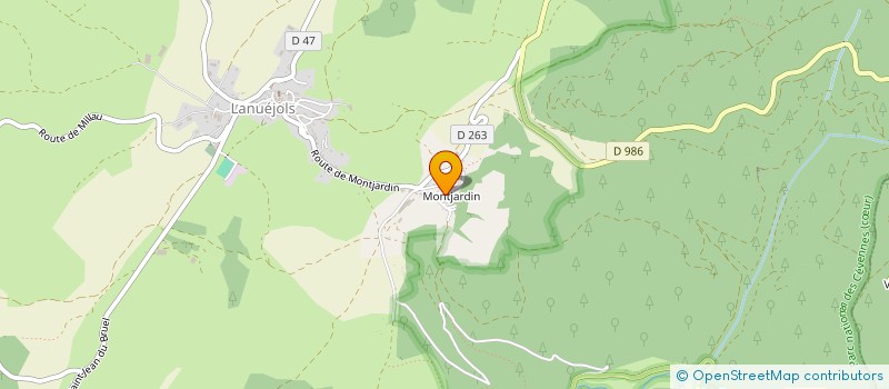 localisation de l'entreprise LES AMIS DE MONTJARDIN à LANUEJOLS