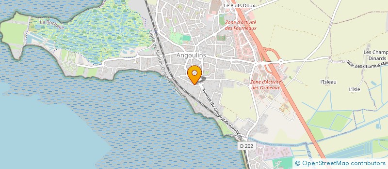 localisation de l'entreprise LES AMIS DE NOTRE DAME DES FLOTS VOILER DU PATRIMOINE ET DE L'AVENTURE  ANGOULINS