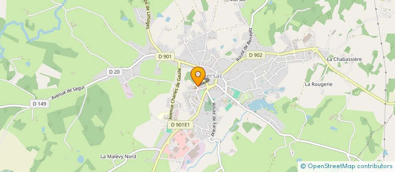 localisation de l'entreprise LES AMIS DE NOTRE DAME DU RUBEAU ET DE L'EGLISE SAINT ETIENNE  LUBERSAC