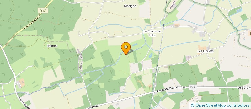 localisation de l'entreprise LES AMIS DE PEGGY  LES BOIS D'ANJOU