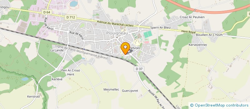 localisation de l'entreprise LES AMIS DE PLOUDOUGOU à PLOUIGNEAU