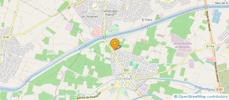 localisation de l'entreprise LES AMIS DE POULES & CO.  TORREILLES