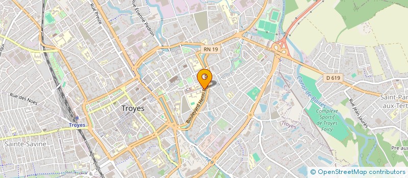 localisation de l'entreprise LES AMIS DE R.C.F.AUBE  TROYES