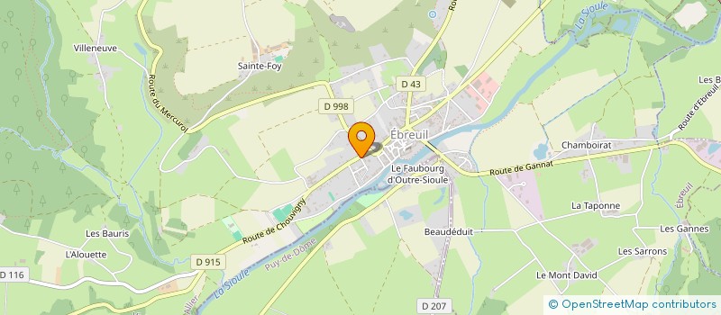 localisation de l'entreprise LES AMIS DE RADIO COQUELICOT  EBREUIL