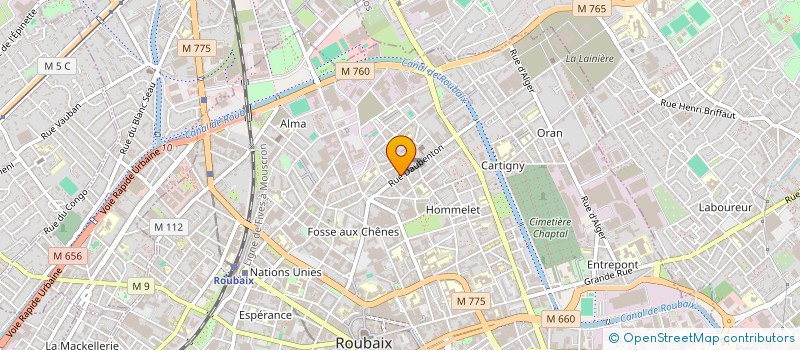 localisation de l'entreprise LES AMIS DE RITA  ROUBAIX