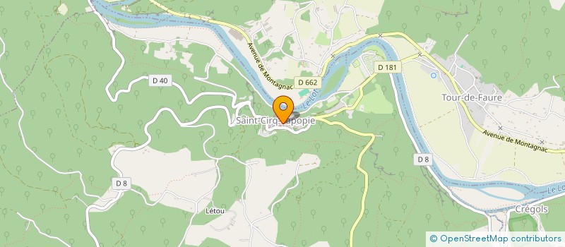 localisation de l'entreprise LES AMIS DE ROGER DERIEUX à SAINT-CIRQ-LAPOPIE