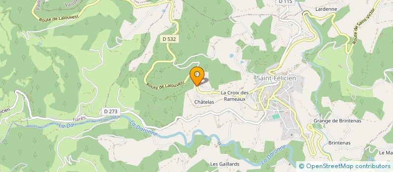 localisation de l'entreprise LES AMIS DE ROSIERES EN VIVARAIS  SAINT-FELICIEN