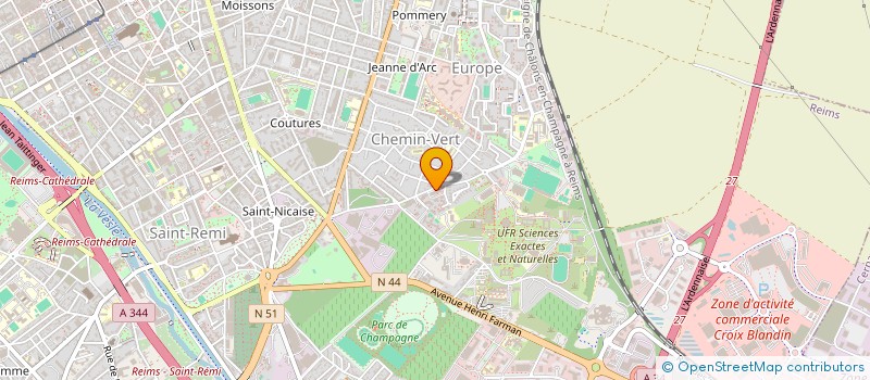localisation de l'entreprise LES AMIS DE SAINT NICAISE DU CHEMIN VERT  REIMS