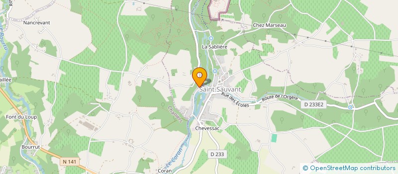 localisation de l'entreprise LES AMIS DE SAINT SYLVAIN  SAINT-SAUVANT