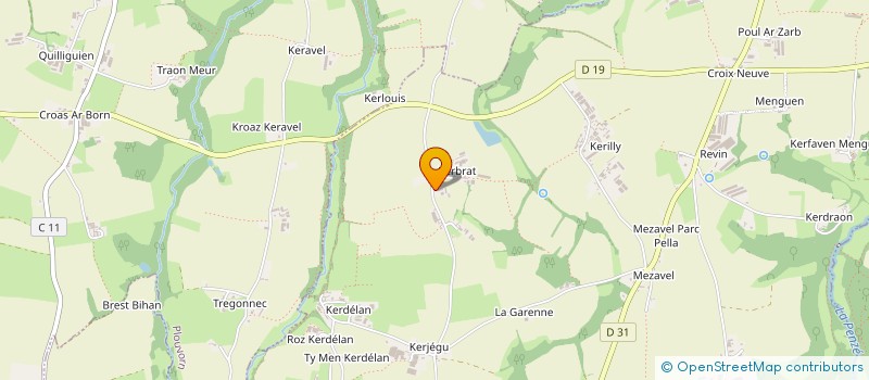 localisation de l'entreprise LES AMIS DE SAINTE BRIGITTE  SAINT-THEGONNEC LOC-EGUINER