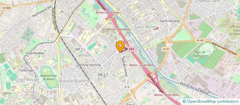 localisation de l'entreprise LES AMIS DE SAINTE GENEVIEVE DE REIMS  REIMS