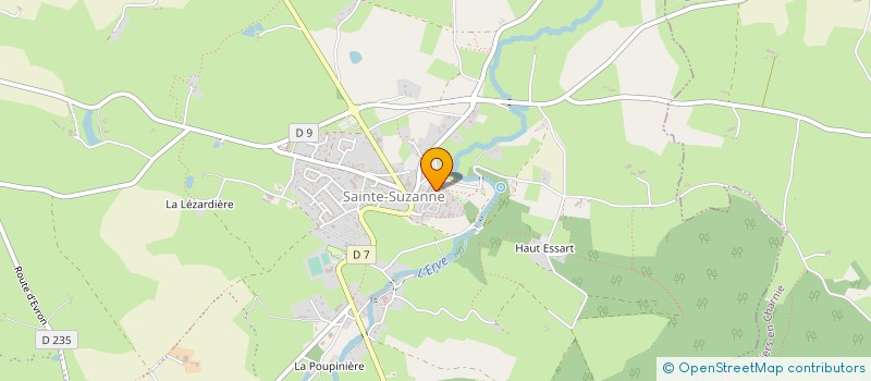 localisation de l'entreprise LES AMIS DE SAINTE SUZANNE à SAINTE-SUZANNE-ET-CHAMMES