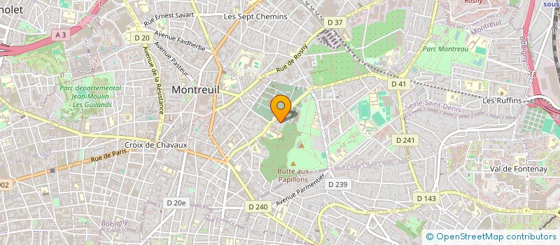 localisation de l'entreprise LES AMIS DE SANS PRETENTION à MONTREUIL