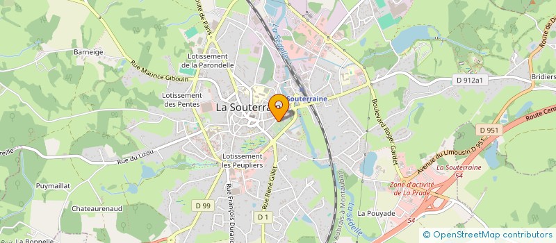 localisation de l'entreprise LES AMIS DE TRACES DE PAS à LA SOUTERRAINE