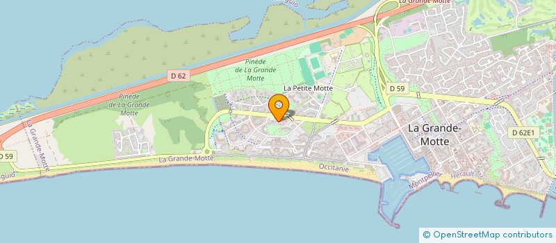 localisation de l'entreprise LES AMIS DE VOYAGES D'ERGE  LA GRANDE-MOTTE