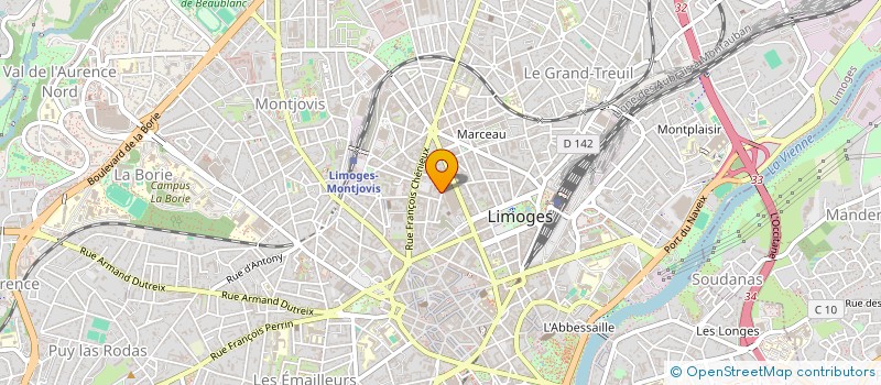 localisation de l'entreprise LES AMIS DEFRICHEURS à LIMOGES
