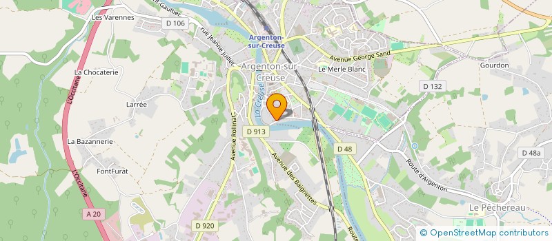 localisation de l'entreprise LES AMIS DES ARTS  ARGENTON-SUR-CREUSE