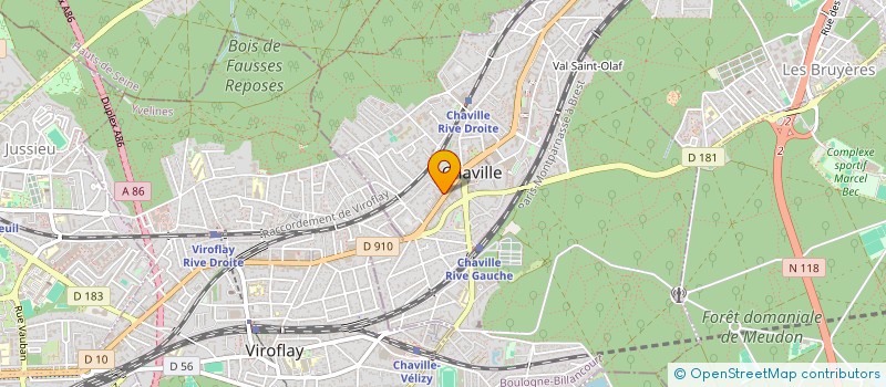localisation de l'entreprise LES AMIS DES ARTS DE CHAVILLE SOUVENIR JOSETTE BOSSEZ à CHAVILLE