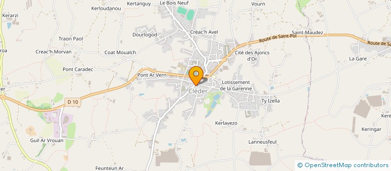 localisation de l'entreprise LES AMIS DES ARTS EN CLEDER  CLEDER