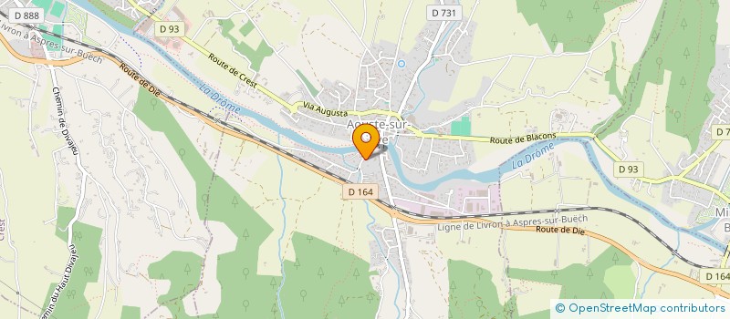 localisation de l'entreprise LES AMIS DES CHANTIERS CITOYENS D'AOUSTE/SYE  AOUSTE-SUR-SYE