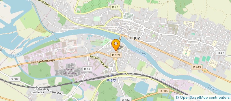 localisation de l'entreprise LES AMIS DES CHAT'MINOU89  JOIGNY