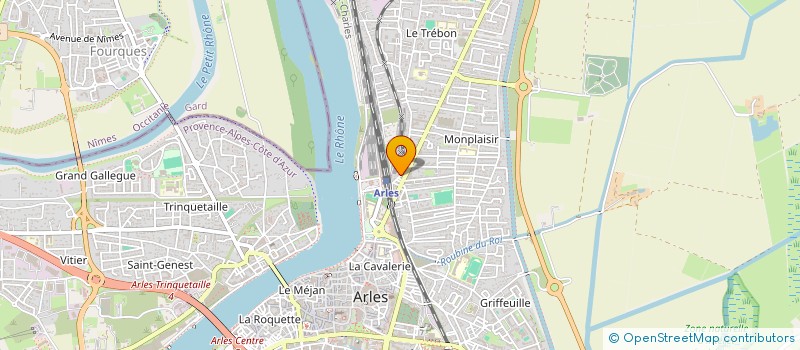 localisation de l'entreprise LES AMIS DES CHEMINS DE FER DEPARTEMENTAUX DES BOUCHES DU RHONE à ARLES