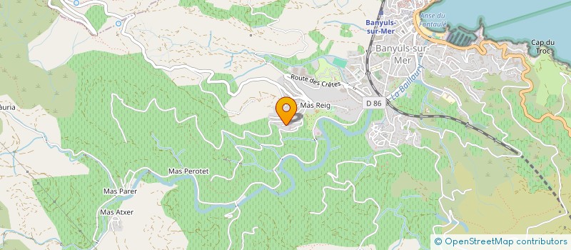 localisation de l'entreprise LES AMIS DES CHEVAUX DE LA COUME PASCOLE  BANYULS-SUR-MER