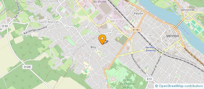 localisation de l'entreprise LES AMIS DES CHIENS  VERNON