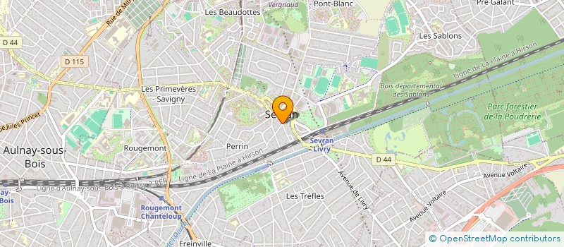 localisation de l'entreprise LES AMIS DES ENFANTS ET DE LA JEUNESSE DE SEVRAN. à SEVRAN