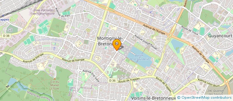 localisation de l'entreprise LES AMIS DES FLOTS à MONTIGNY-LE-BRETONNEUX