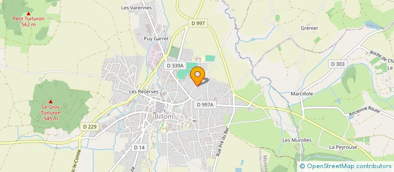 localisation de l'entreprise LES AMIS DES JARDINS DE LA CROZE  BILLOM