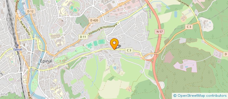 localisation de l'entreprise LES AMIS DES LEVRIERS  EPINAL