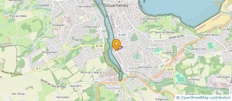 localisation de l'entreprise LES AMIS DES MECHES à DOUARNENEZ