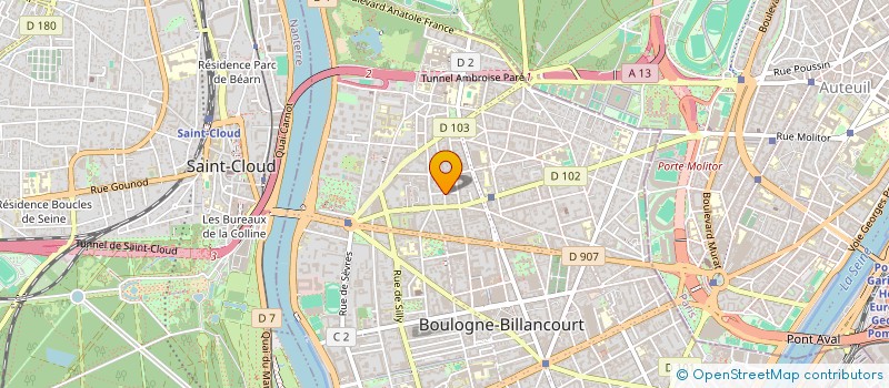 localisation de l'entreprise LES AMIS DES NOUVELLES ORGUES DE NOTRE DAME DE BOULOGNE BILLANCOURT à BOULOGNE-BILLANCOURT