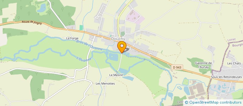 localisation de l'entreprise LES AMIS DES PECHEURS DE L'OUANNE à DOUCHY-MONTCORBON