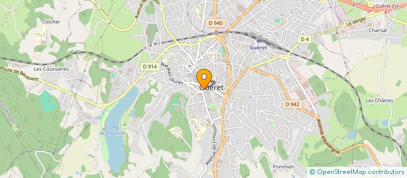 localisation de l'entreprise LES AMIS DES PEINTRES DE L'ECOLE DE CROZANT ET DE GARGILESSE à GUERET