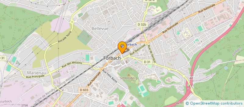 localisation de l'entreprise LES AMIS DES PETITS FRERES DES PAUVRES DE FORBACH ET ENVIRONS à FORBACH