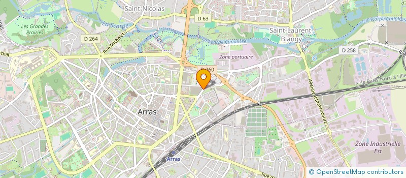 localisation de l'entreprise LES AMIS DES PETITS PAS à ARRAS