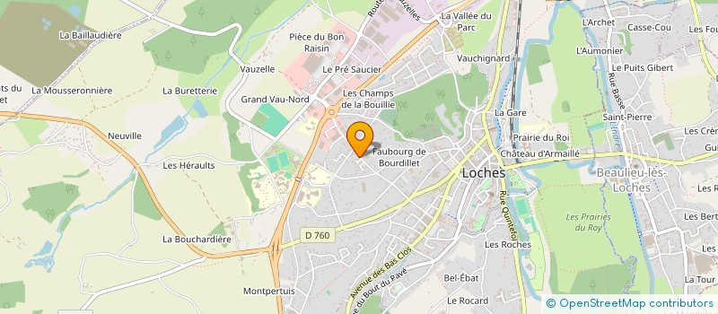 localisation de l'entreprise LES AMIS DES ROSES DES JARDINS ET DES ARTS DE LA TOURAINE COTE SUD à LOCHES