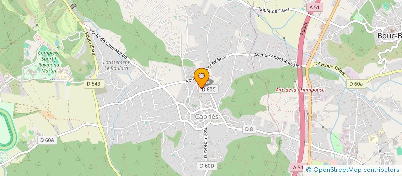 localisation de l'entreprise LES AMIS DES SIX COLLINES  CABRIES