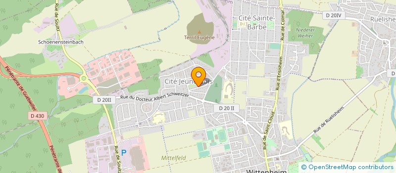 localisation de l'entreprise LES AMIS DES VOSGES WITTENHEIM  LINTHAL