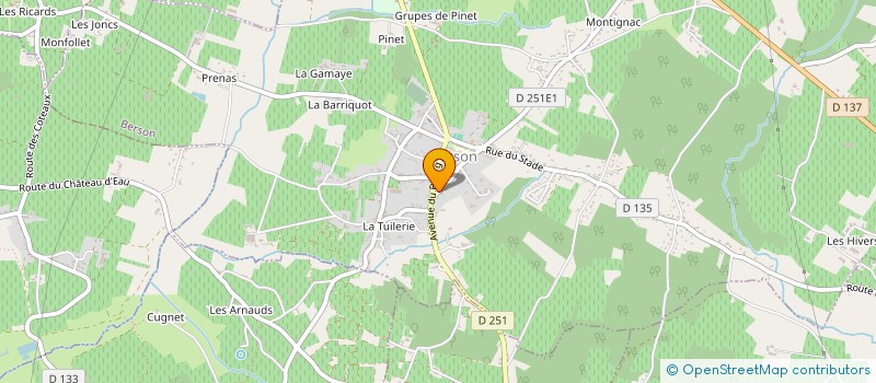 localisation de l'entreprise LES AMIS DU 3 EME AGE  BERSON