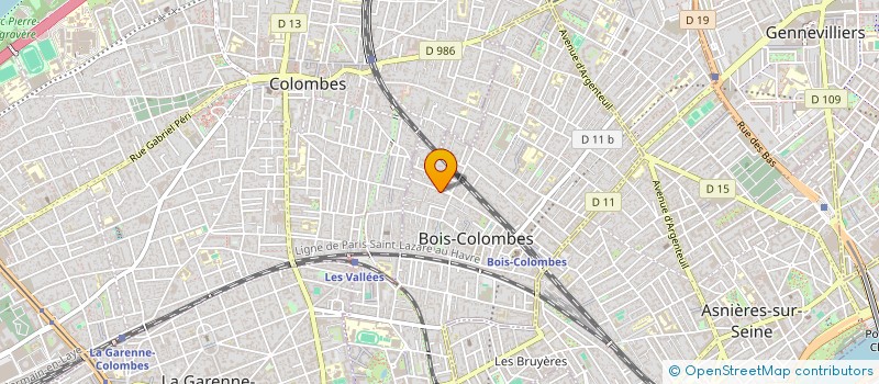 localisation de l'entreprise LES AMIS DU 61 RUE VICTOR HUGO A BOIS COLOMBES ET DU 5 RUE CHARPENTIER A BOIS COLOMBES à BOIS-COLOMBES