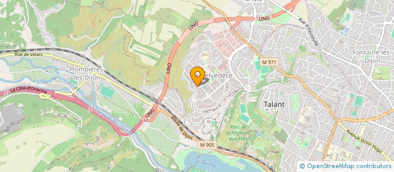 localisation de l'entreprise LES AMIS DU BELVEDERE TALANTAIS  TALANT