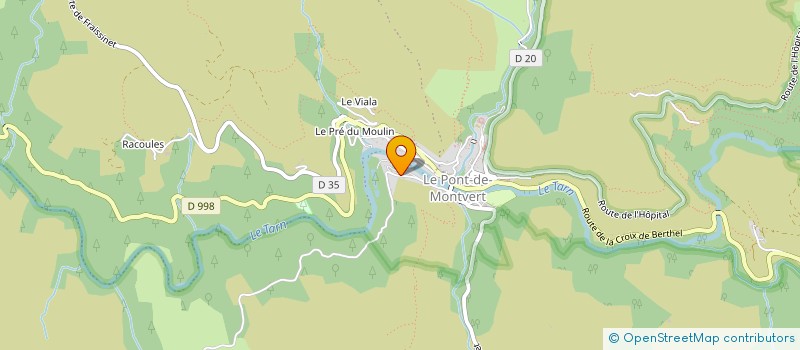localisation de l'entreprise LES AMIS DU BIENHEUREUX PAPE URBAIN V à PONT DE MONTVERT SUD MONT LOZERE