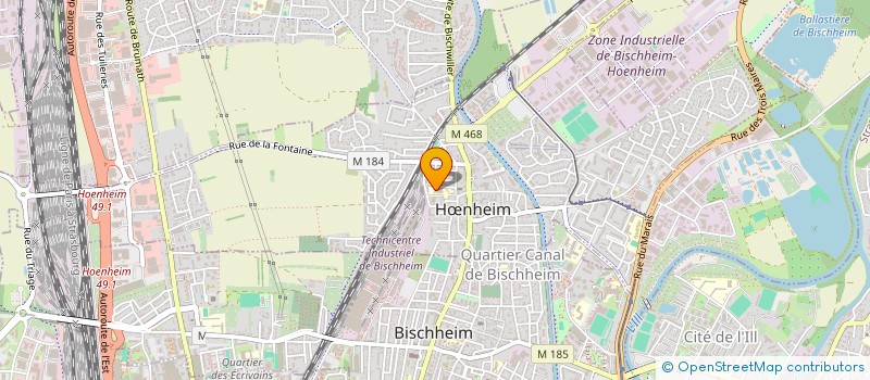 localisation de l'entreprise LES AMIS DU BILLARD 1934 HOENHEIM  HNHEIM