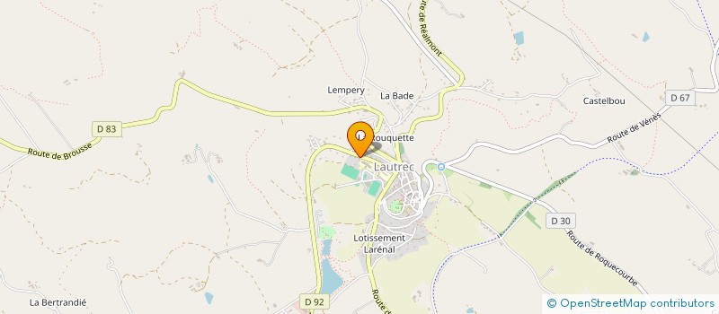 localisation de l'entreprise LES AMIS DU BRASERO  LAUTREC