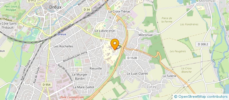 localisation de l'entreprise LES AMIS DU CENTRE HOSPITALIER DE DREUX à DREUX