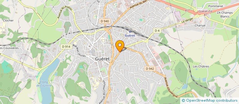 localisation de l'entreprise LES AMIS DU CHANT DE L EAU à GUERET
